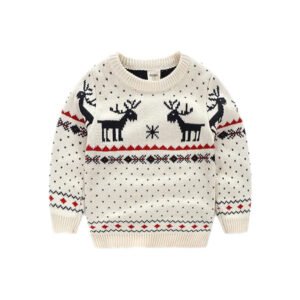 Children's Fireplace Lovely Sweater For Christmas